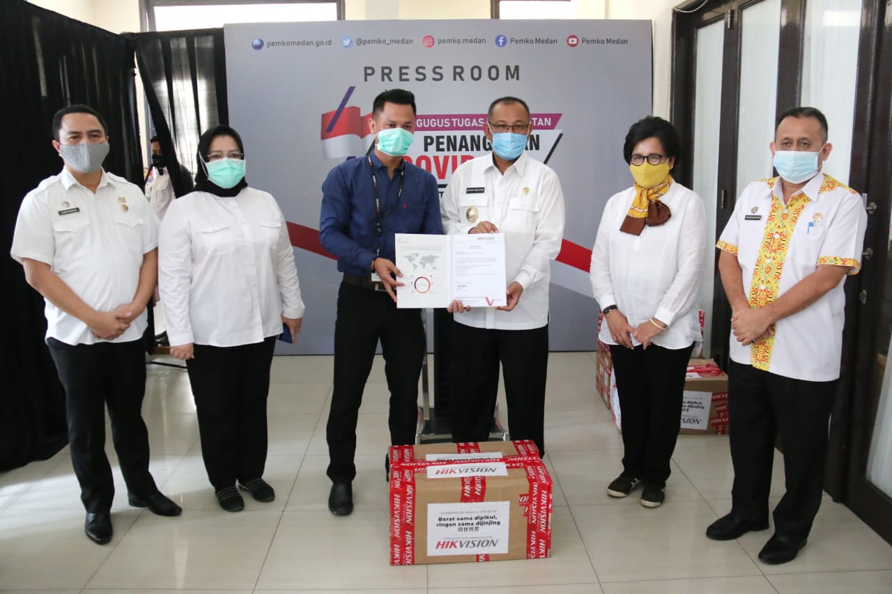 Pemko Medan Terima Bantuan Dari Perusahaan Hikvision